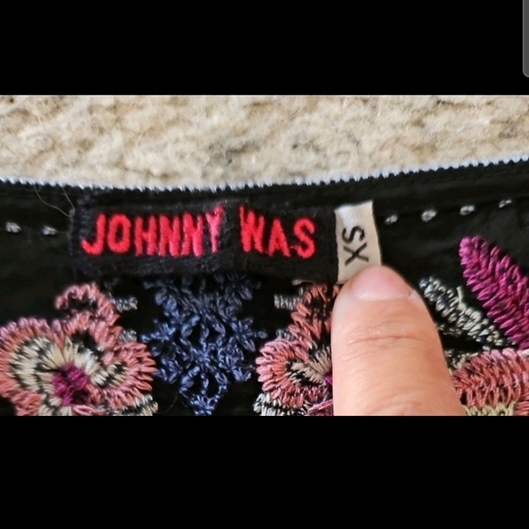 Johnny Was Womens Black Embroidered Bohemian Tunic Dress XS - Picture 11 of 14